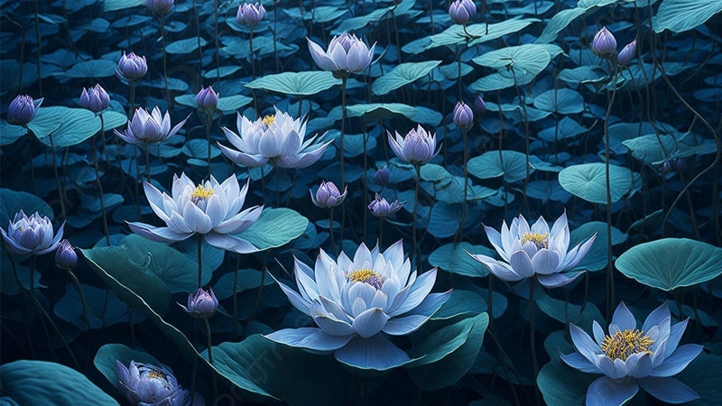 Thư giãn với avatar hoa sen trắng tinh khiết