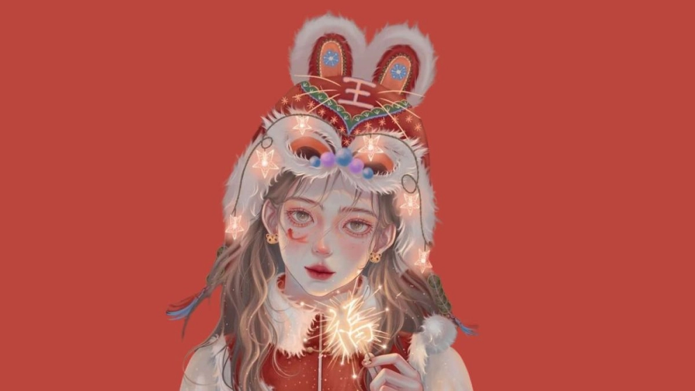 Trang trí máy tính với hình nền năm mới