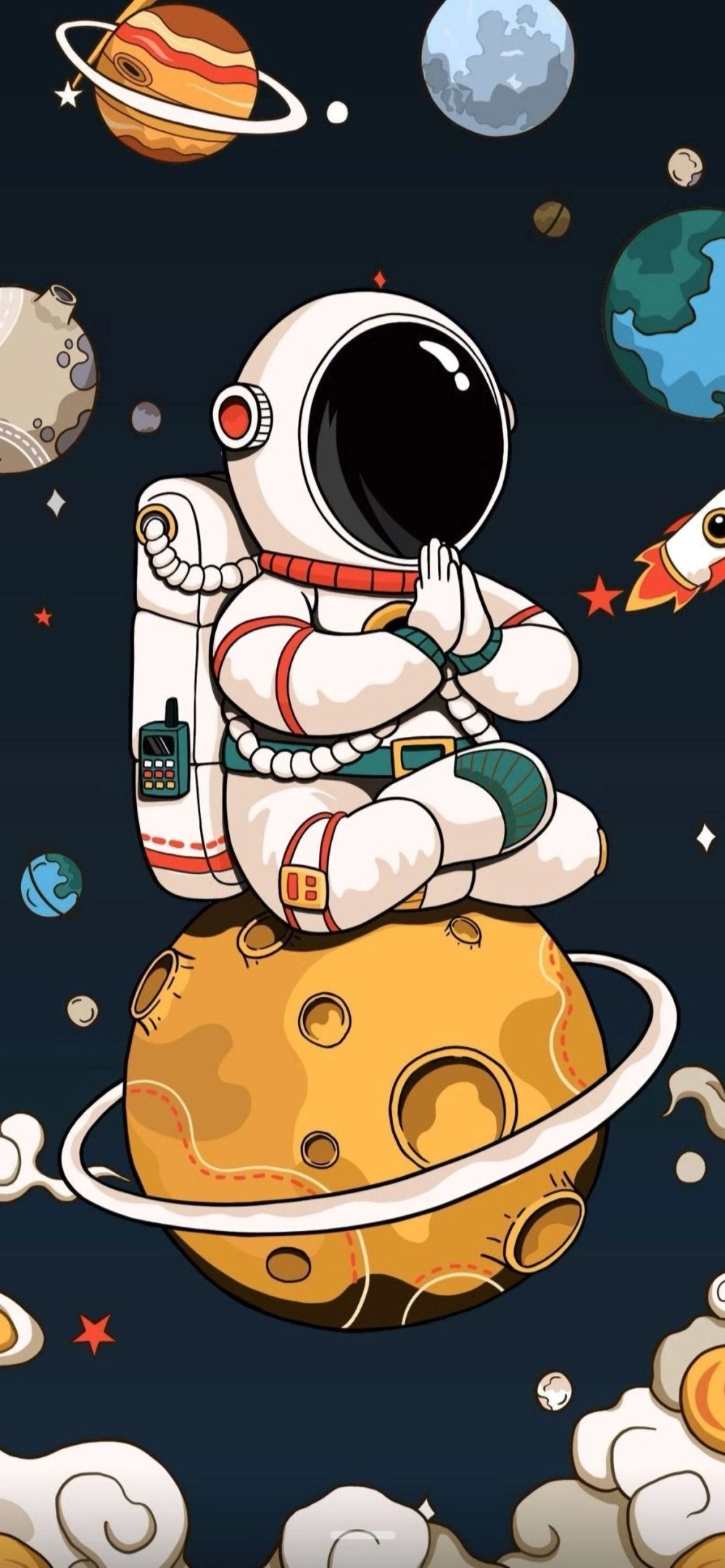 Siêu dễ thương avatar phi hành gia cho bé