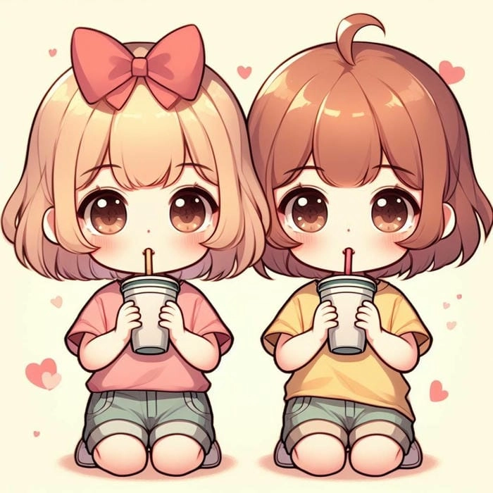 Thỏa sức sáng tạo với chibi bạn thân dễ thương anime
