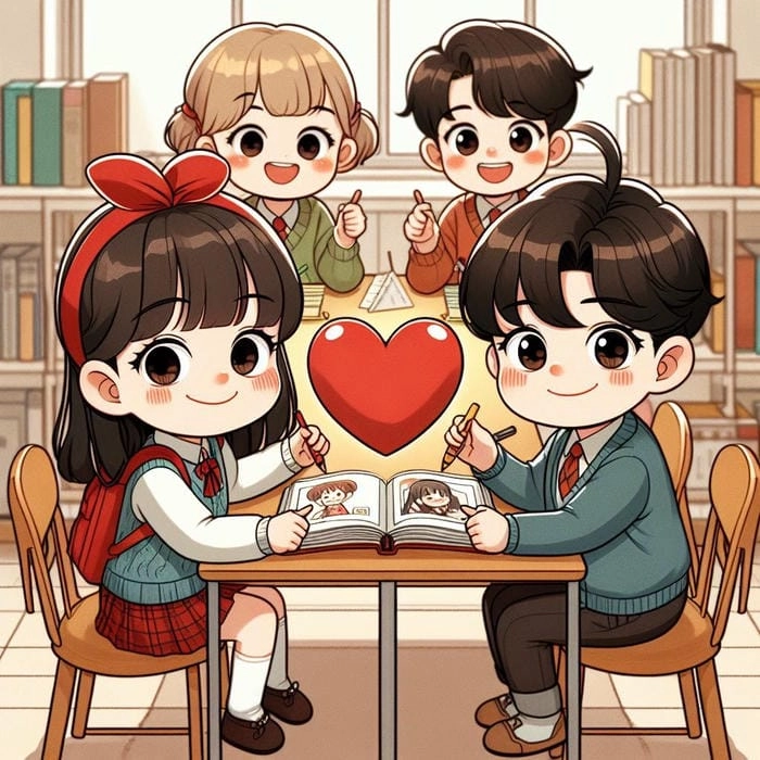 Bộ sưu tập mới ảnh chibi bạn thân anime siêu dễ thương