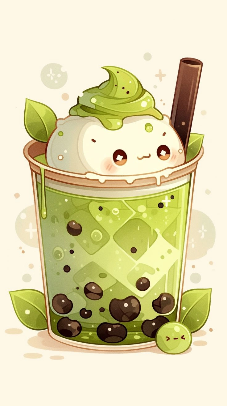 Bắt mắt với chibi đồ uống kiểu chibi trà sữa trân châu