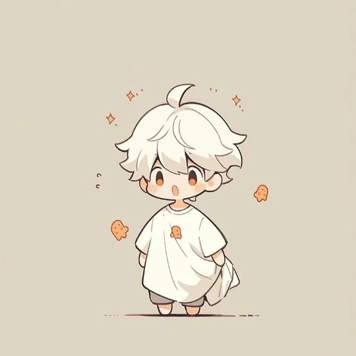 Thả tim với chibi em bé gái xinh xắn