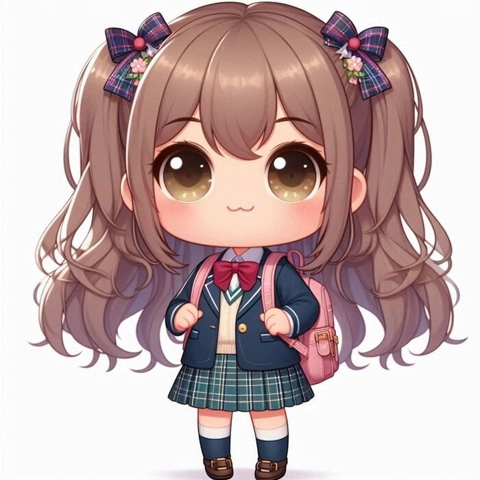 Tô sáng chibi nữ học sinh đẹp dễ thương