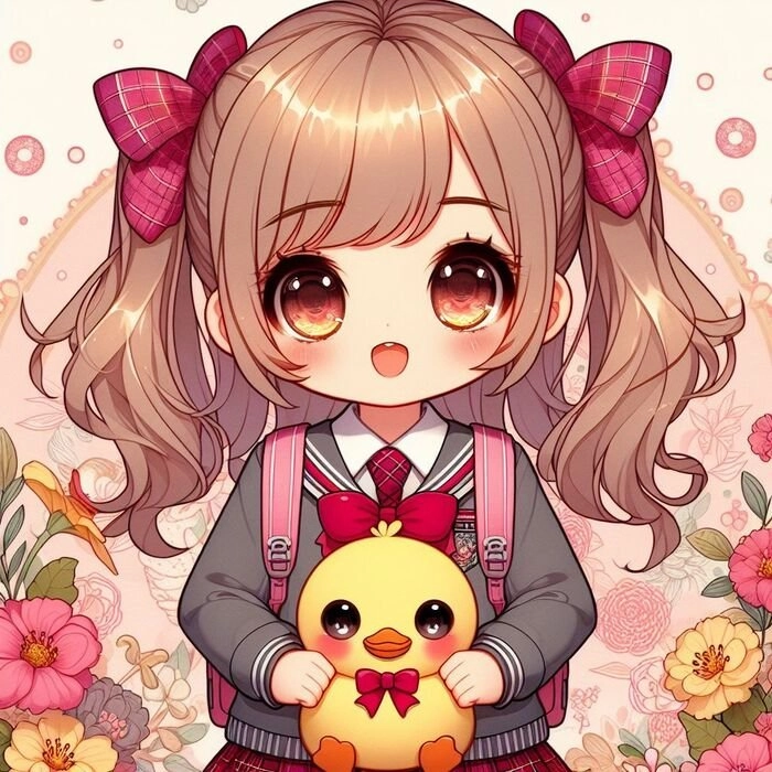 Sáng tạo với chibi nữ học sinh màu sắc vui