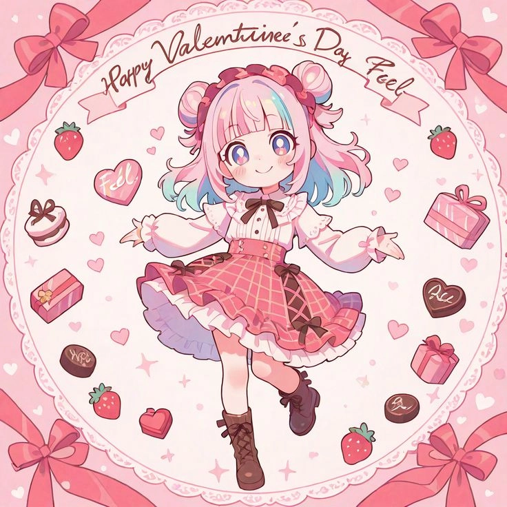 Sử dụng chibi valentine base để tự tay vẽ nhân vật