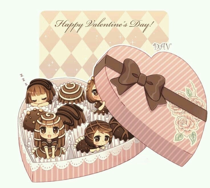 Tải ngay chibi valentine vector chất lượng cao để dùng