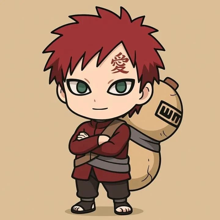 Chọn gaara chibi icon làm biểu tượng mạng xã hội