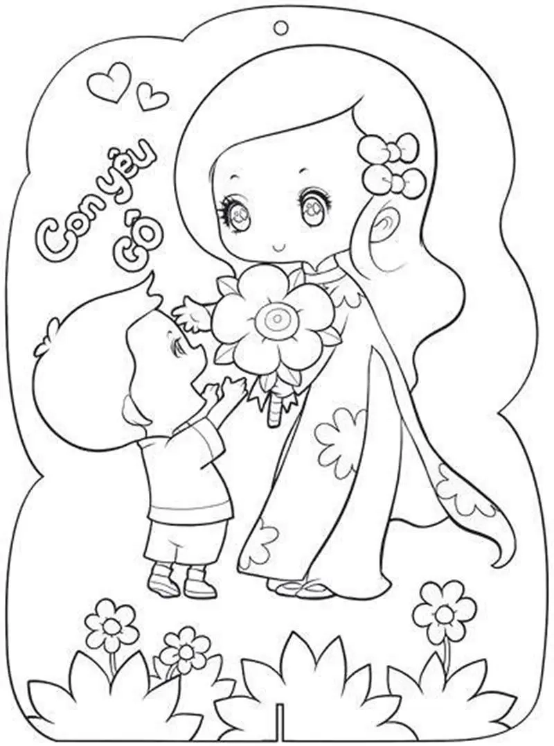 Thỏa sức sáng tạo với tranh tô màu 20/10