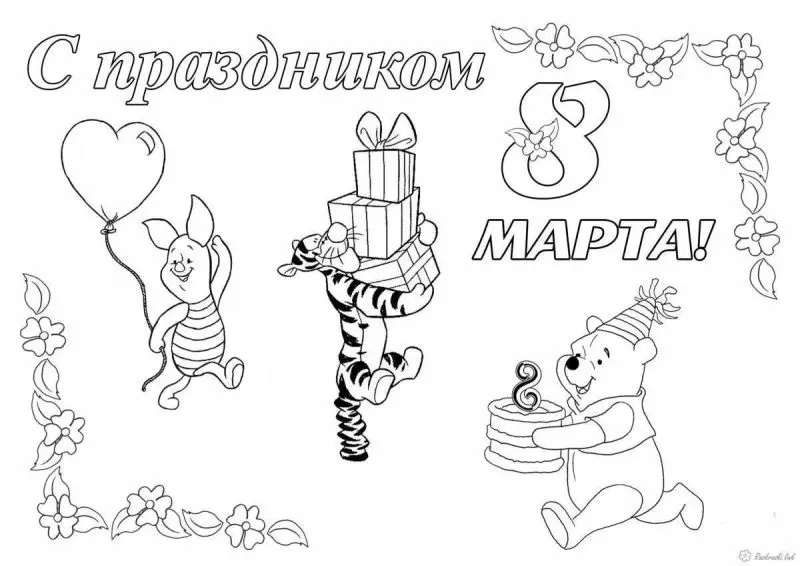 Tạo niềm vui với tranh tô màu 8/3 thật đẹp