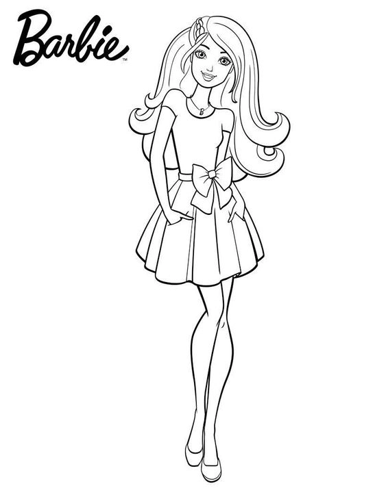 Tận hưởng niềm vui với tranh tô màu barbie xinh xắn