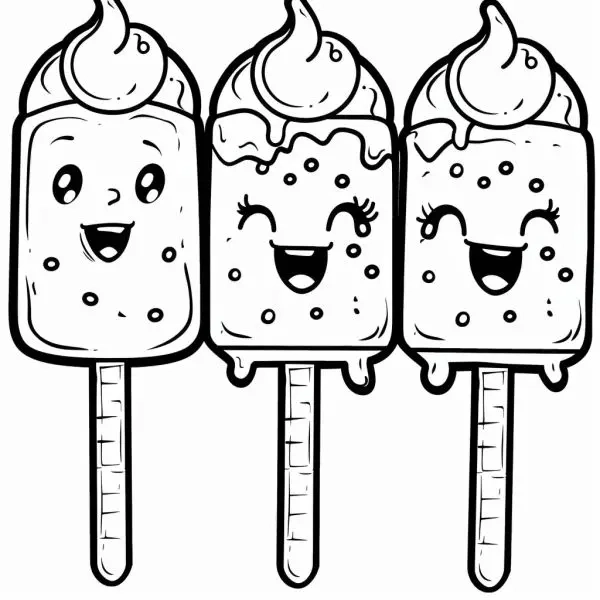Thỏa sức sáng tạo với tranh tô màu hình que kem ngộ nghĩnh
