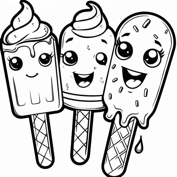 Tranh tô màu cây kem là như thế nào?