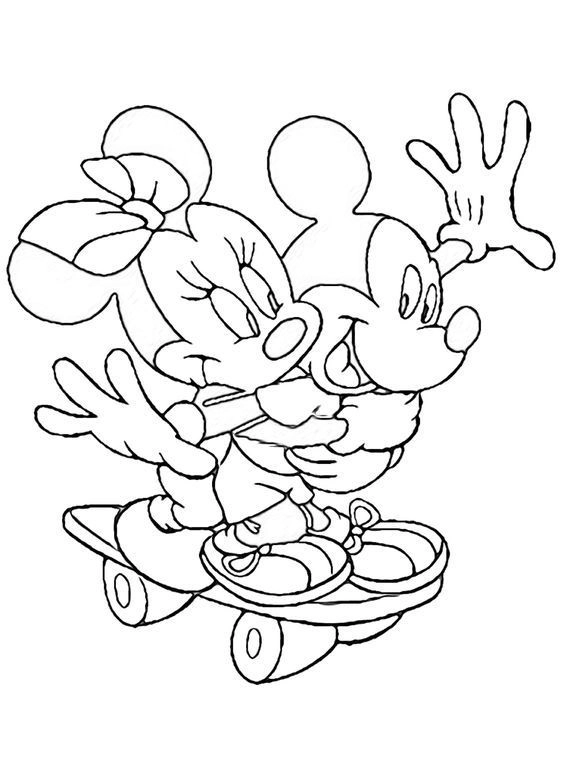 Bé vui học với tranh tô màu chuột mickey cho trẻ em