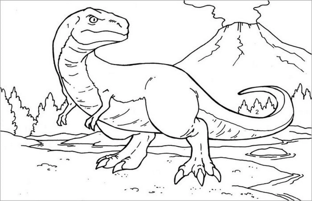 Khám phá bộ sưu tập tranh tô màu khủng long bạo chúa đa dạng