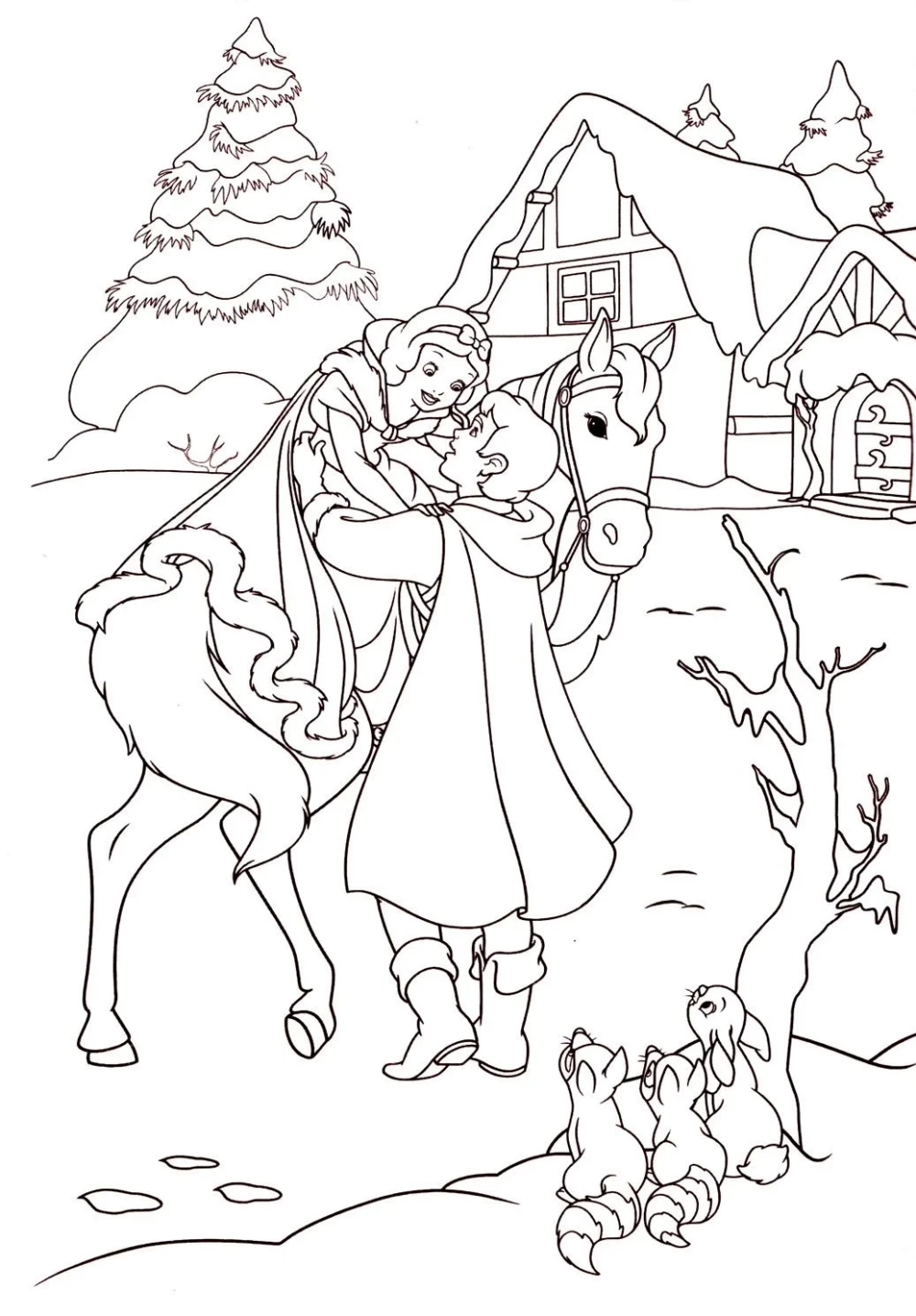 Tranh tô màu công chúa Bạch Tuyết là như thế nào?