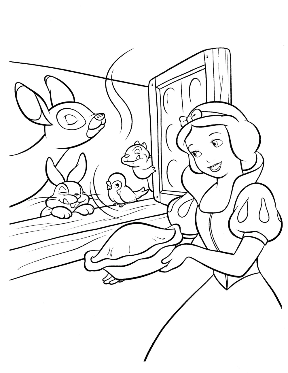 Thỏa sức sáng tạo với tranh tô màu công chúa bạch tuyết và 7 chú lùn