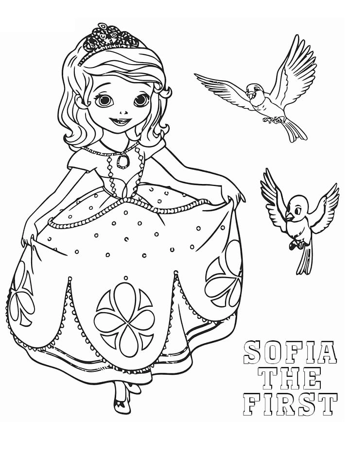 Bé thỏa sức sáng tạo với tranh tô màu công chúa sophia dễ thương