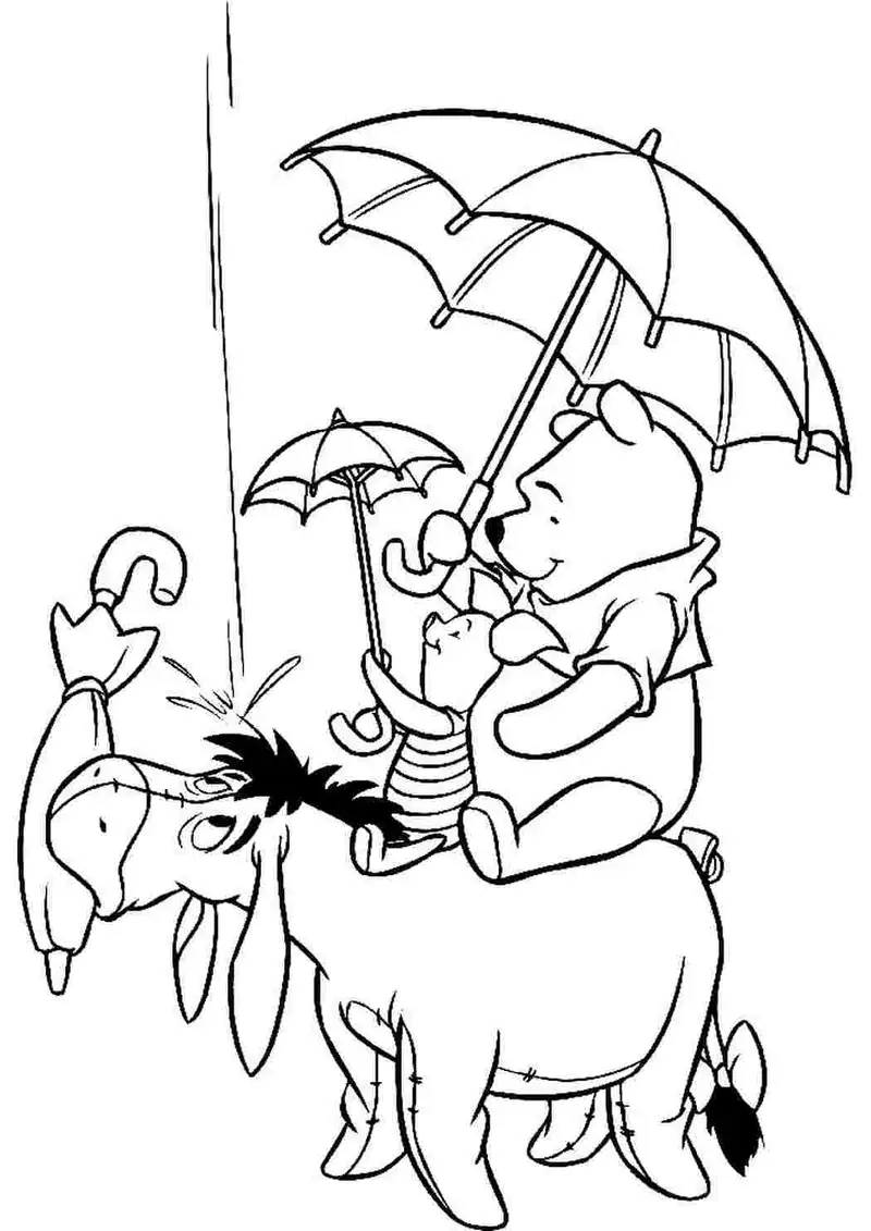 Khám phá tranh tô màu gấu pooh dễ thương cho bé