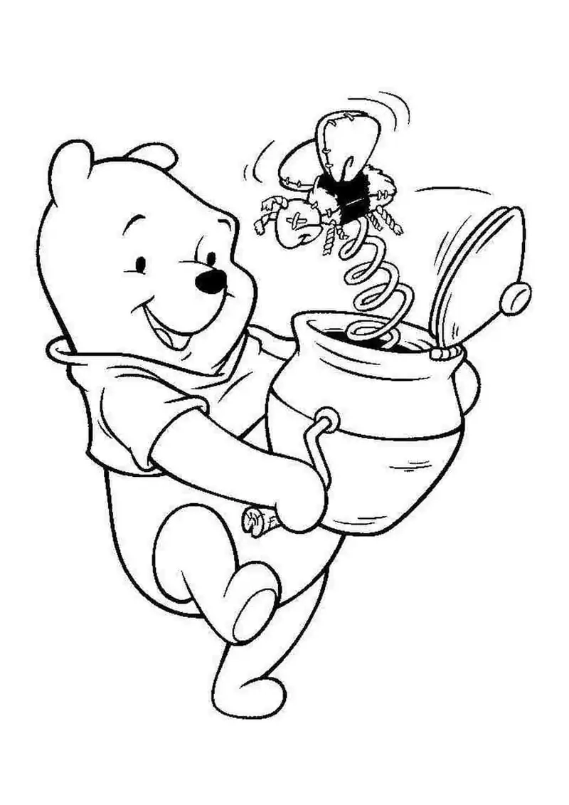 Bé yêu thích tranh tô màu gấu pooh dễ thương vui nhộn