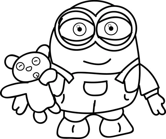 Tô màu sáng tạo với tranh tô màu minion cute