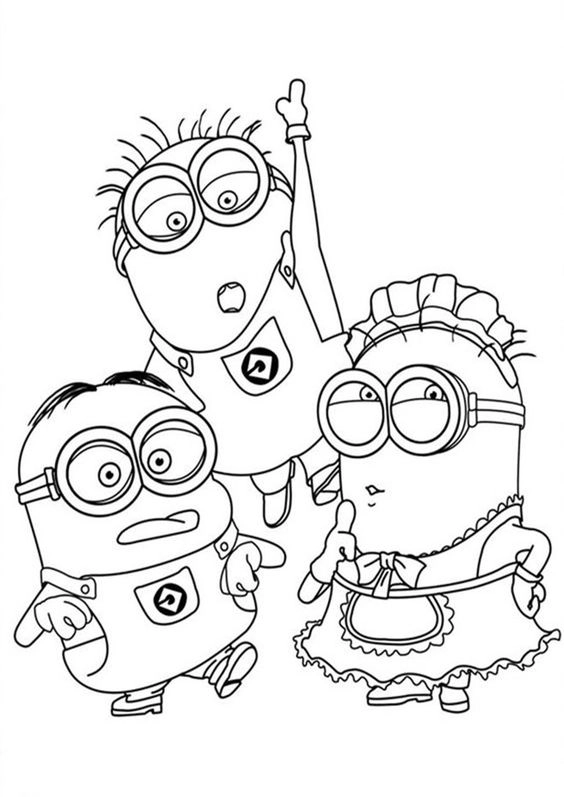 In và tô tranh tô màu minion đơn giản nhanh chóng