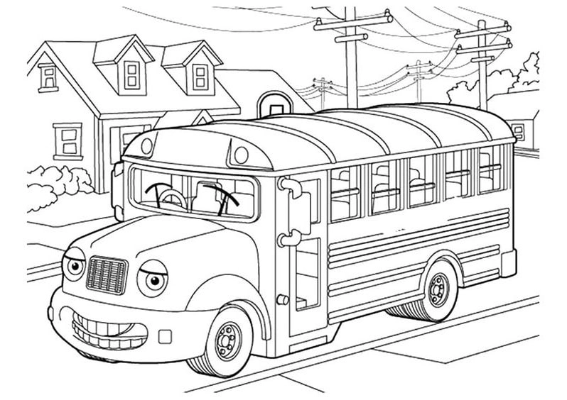 Khám phá tranh tô màu xe bus cực vui cho bé