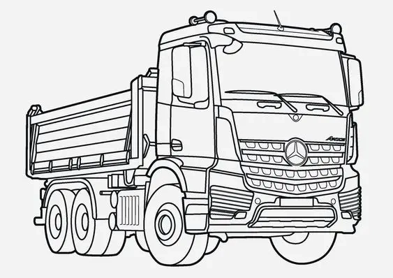 Khám phá bộ tranh tô màu xe tải lớn cho bé sáng tạo