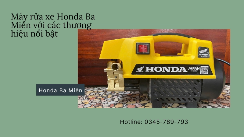 So sánh máy rửa xe Honda Ba Miền với các thương hiệu nổi bật trong cùng phân khúc