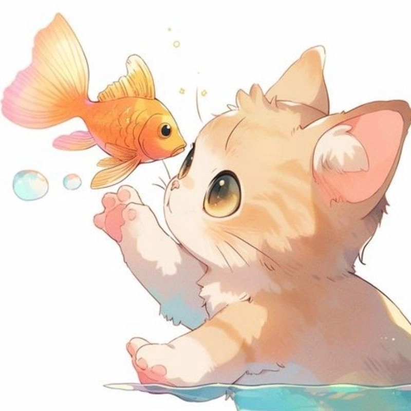 Meo chibi avatar ảnh mèo cute dễ thương nhất