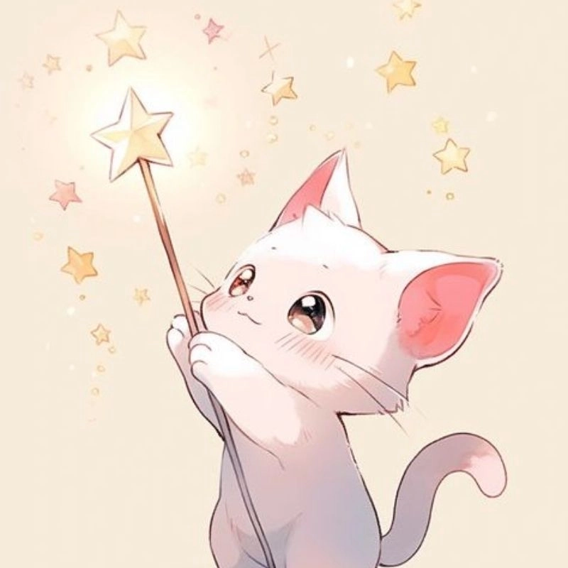 Avatar anime chibi mèo cute hoạt hình dễ thương