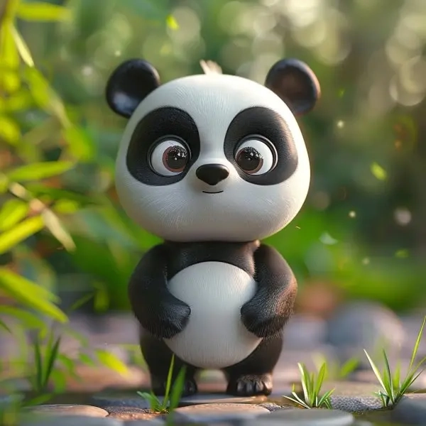 Hình gấu chibi dễ thương ngố tàu cuốn hút