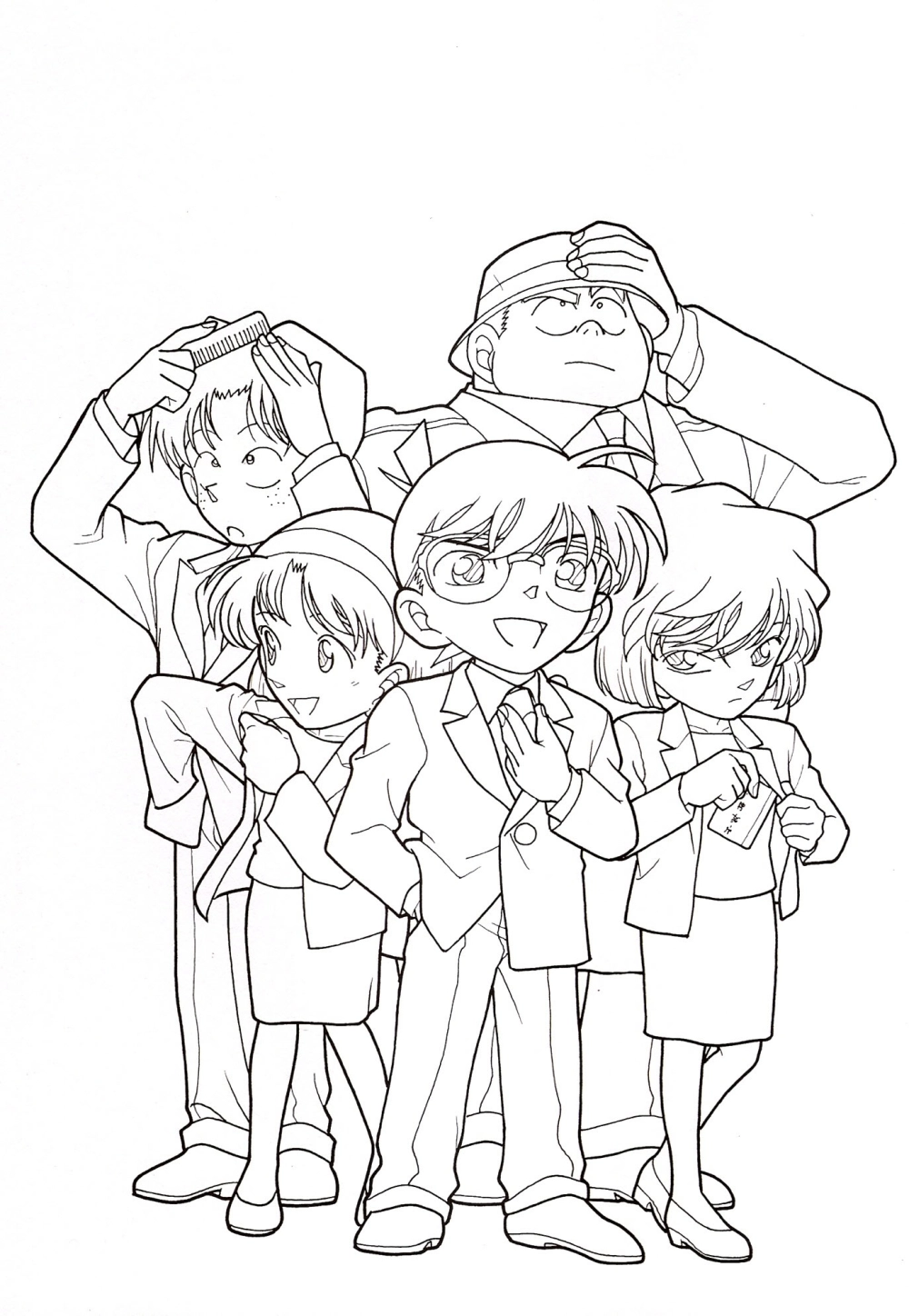 Hình ảnh tô màu conan ngộ nghĩnh cuốn hút