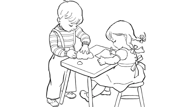 Tranh cho trẻ tô màu chủ đề bản thân vui nhộn