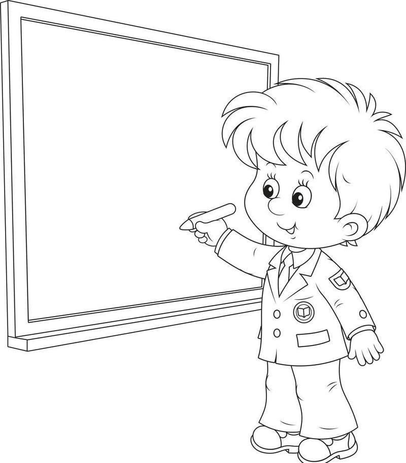 Tranh tô màu cho bé chủ đề bản thân đáng yêu