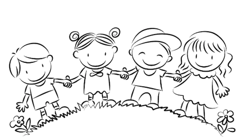 Tranh chưa tô màu chủ đề bản thân giáo dục