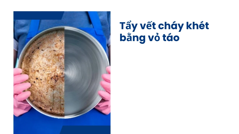 Tận dụng vỏ táo và giấm ăn để tẩy vết cháy khét cực sạch