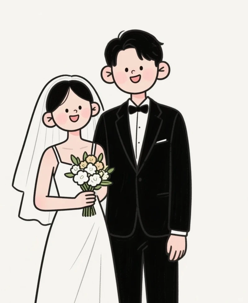 Bộ hình cô dâu chú rể chibi dễ thương cho fan yêu thích chibi