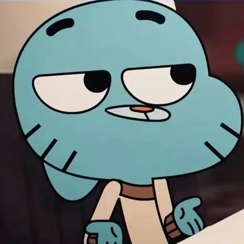 Đơn giản nhưng nổi bật với avatar gumball nền trắng