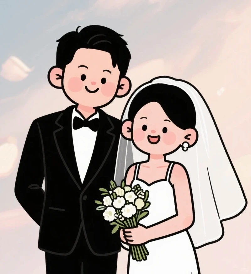 Ngắm chibi dâu rể dễ thương khiến cộng đồng mạng tan chảy vì quá đáng yêu