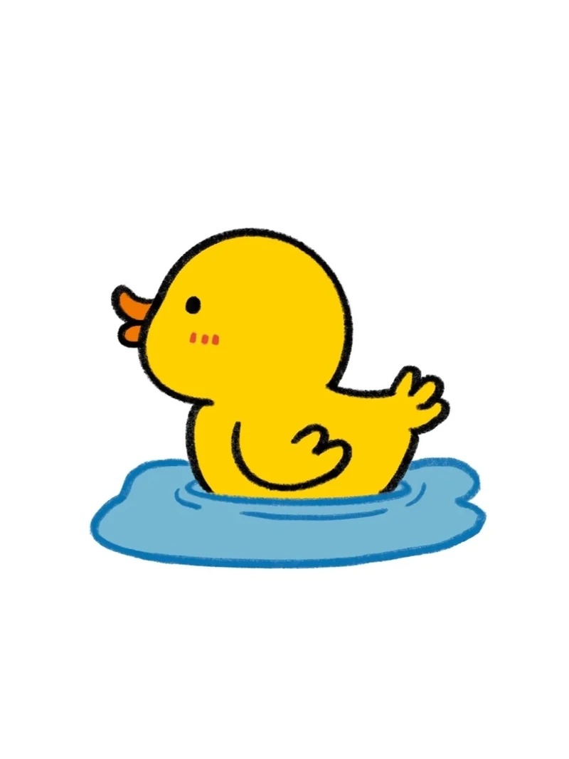 Bộ hình vịt vàng chibi cute ngộ nghĩnh cực hợp làm avatar mạng xã hội