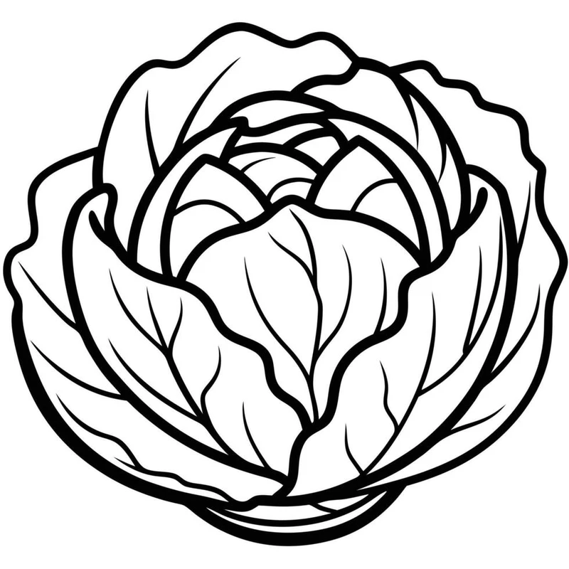 Loạt tranh tô màu cây bắp cải ngộ nghĩnh cực đáng yêu