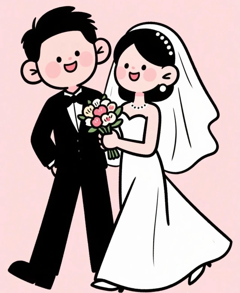 Loạt chibi cô dâu chú rể siêu đáng yêu cho ngày cưới hạnh phúc